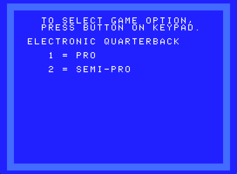 Electronic Quarterback Screenshot 2