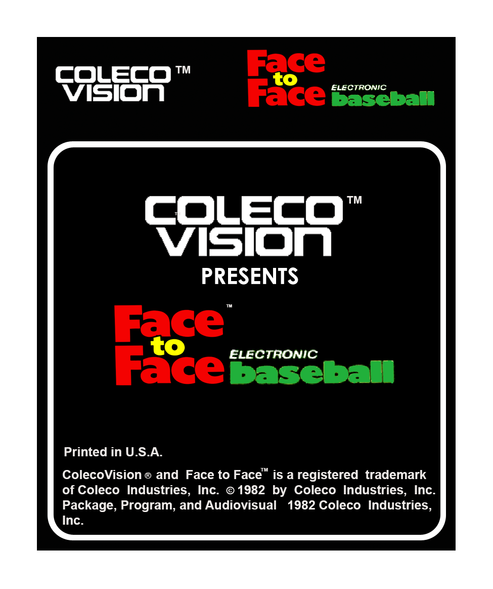 Face to Face Baseball Cartridge