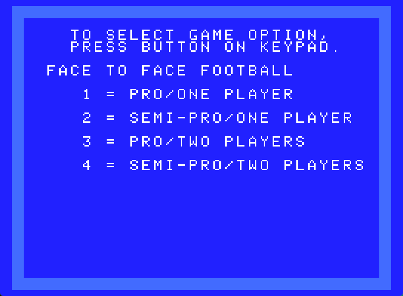 Face to Face Football